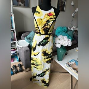 Yellow Tropical Maxi Dress